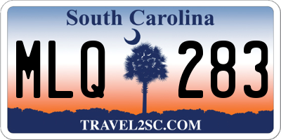 SC license plate MLQ283