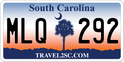SC license plate MLQ292