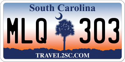 SC license plate MLQ303