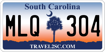 SC license plate MLQ304
