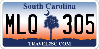 SC license plate MLQ305