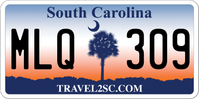 SC license plate MLQ309
