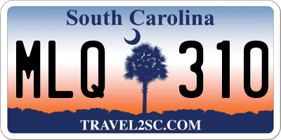 SC license plate MLQ310
