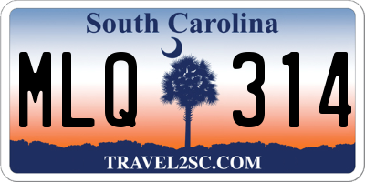 SC license plate MLQ314