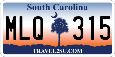 SC license plate MLQ315