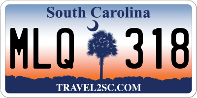 SC license plate MLQ318