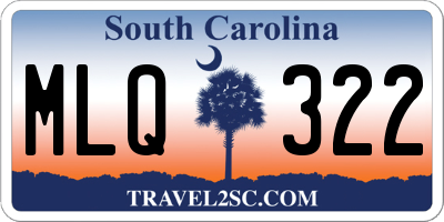 SC license plate MLQ322