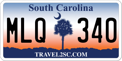 SC license plate MLQ340