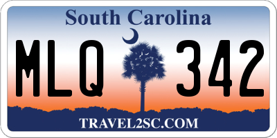 SC license plate MLQ342