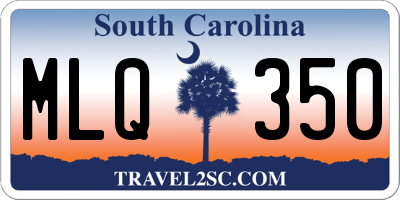SC license plate MLQ350