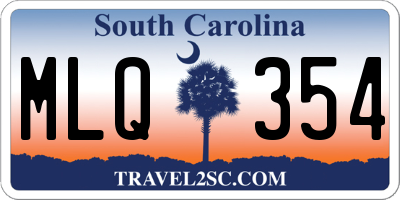 SC license plate MLQ354