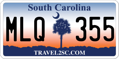 SC license plate MLQ355