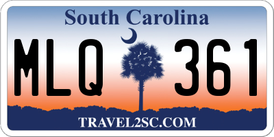 SC license plate MLQ361