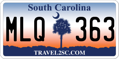 SC license plate MLQ363