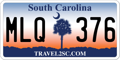 SC license plate MLQ376