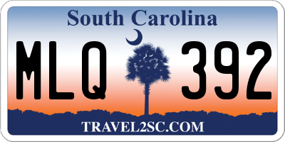 SC license plate MLQ392