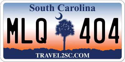 SC license plate MLQ404