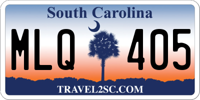 SC license plate MLQ405