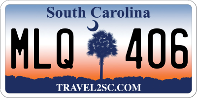 SC license plate MLQ406