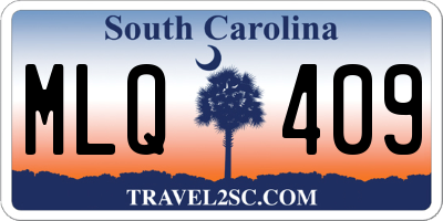 SC license plate MLQ409