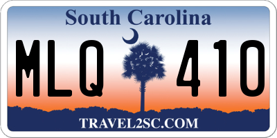SC license plate MLQ410