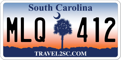 SC license plate MLQ412