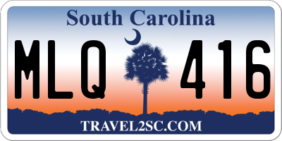 SC license plate MLQ416