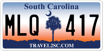 SC license plate MLQ417