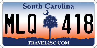 SC license plate MLQ418