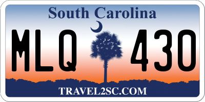 SC license plate MLQ430