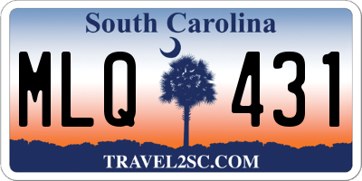 SC license plate MLQ431