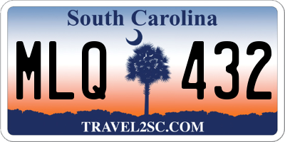SC license plate MLQ432