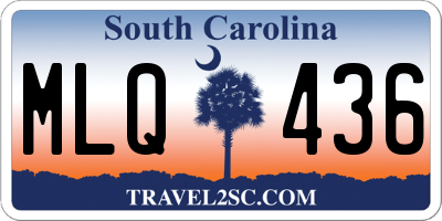 SC license plate MLQ436