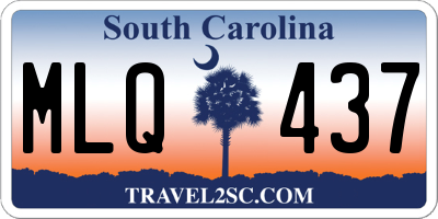 SC license plate MLQ437