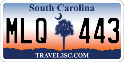 SC license plate MLQ443