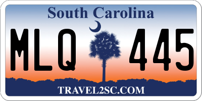 SC license plate MLQ445