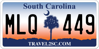 SC license plate MLQ449