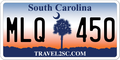 SC license plate MLQ450