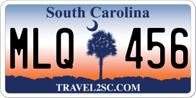 SC license plate MLQ456