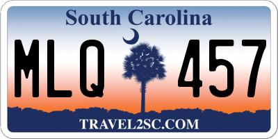 SC license plate MLQ457