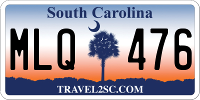 SC license plate MLQ476