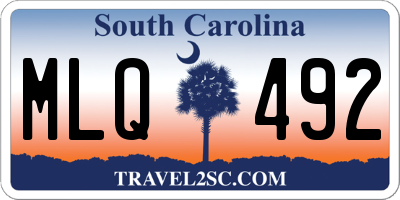 SC license plate MLQ492