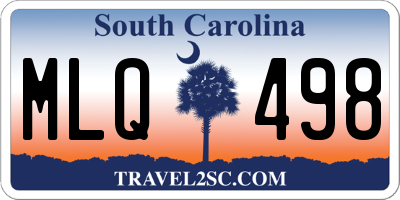 SC license plate MLQ498