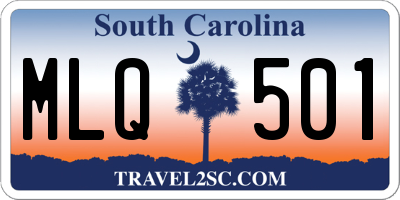 SC license plate MLQ501