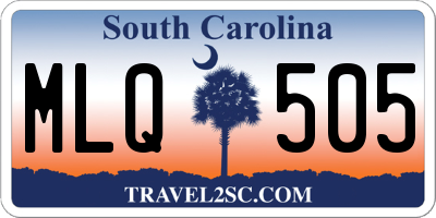 SC license plate MLQ505