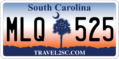 SC license plate MLQ525