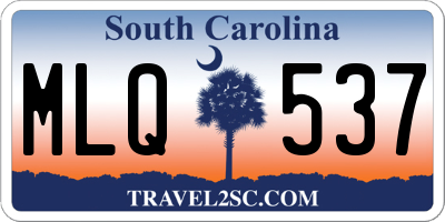 SC license plate MLQ537