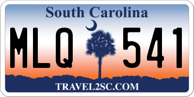 SC license plate MLQ541