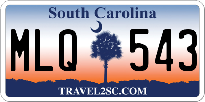 SC license plate MLQ543
