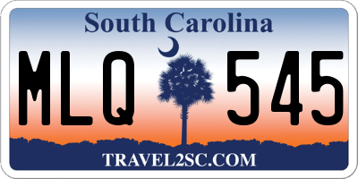 SC license plate MLQ545